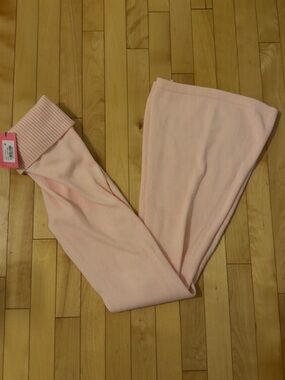 Light Pink Knit Bell-Bottoms